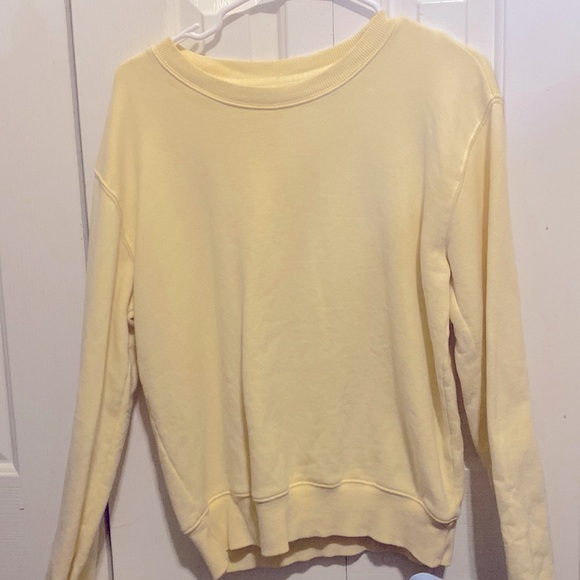 Pastel Yellow Aritzia Wilfred Free Organic Cotton Sweatshirt - Picture 1 of 2